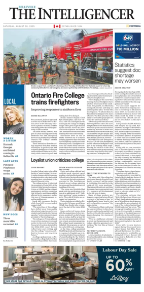 Cover of The Intelligencer (Belleville)