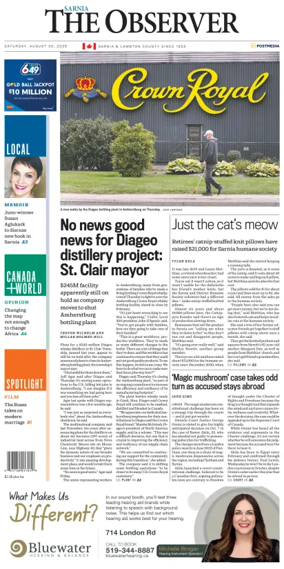 Cover of The Observer (Sarnia)