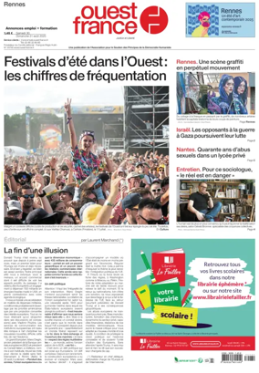 Cover of Ouest France (Rennes)