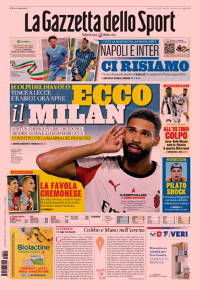 Cover of La Gazzetta dello Sport - Cagliari