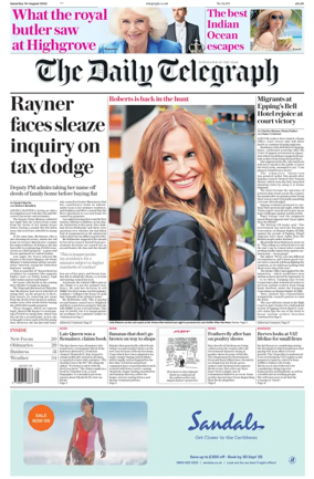 Cover of The Daily Telegraph - Saturday