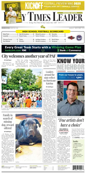 Cover of Daily Times Leader