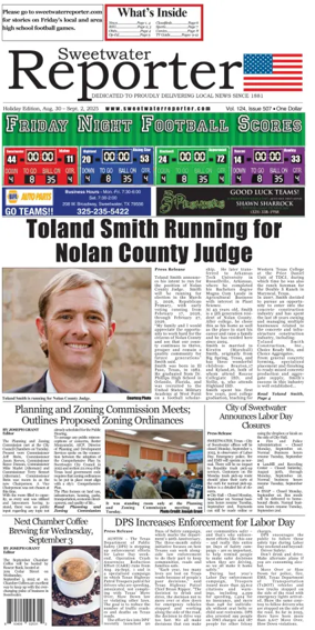 Cover of Sweetwater Reporter