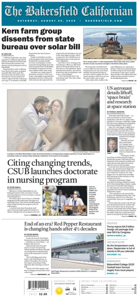 Cover of The Bakersfield Californian