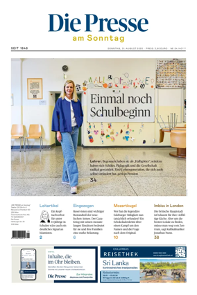 Cover of Die Presse am Sonntag