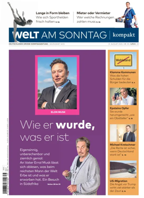 Cover of Welt am Sonntag - kompakt