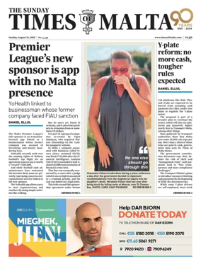 Cover of The Sunday Times of Malta