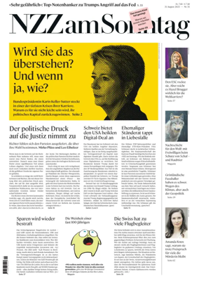 Cover of Neue Zurcher Zeitung Sunday