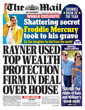 Cover of The Mail on Sunday