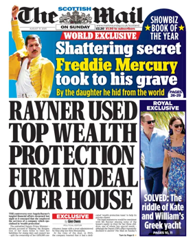 Cover of The Scottish Mail on Sunday