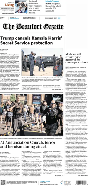 Cover of Beaufort Gazette (Sunday)