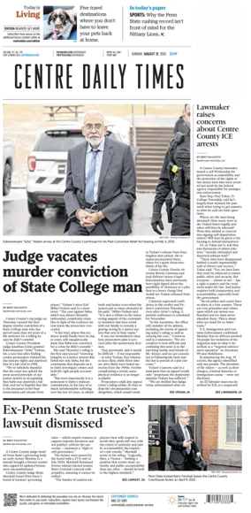 Cover of Centre Daily Times (Sunday)