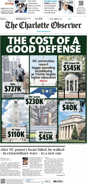 Cover of The Charlotte Observer (Sunday)