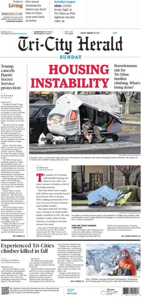 Cover of Tri-City Herald (Sunday)