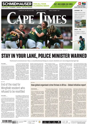 Cover of Cape Times