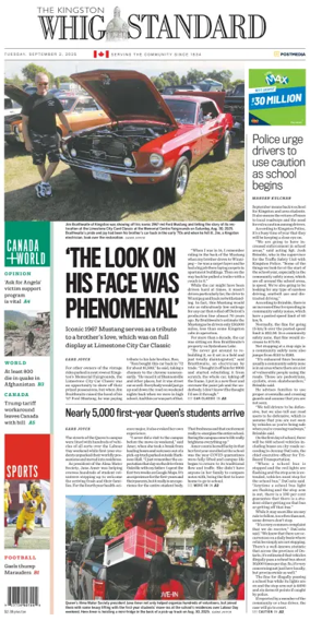 Cover of Kingston Whig-Standard