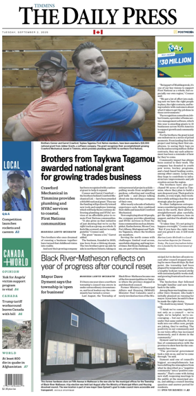Cover of The Daily Press (Timmins)