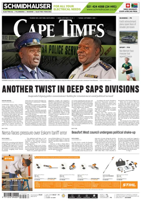 Cover of Cape Times