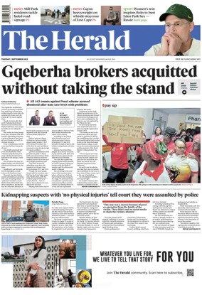 Cover of The Herald (South Africa)