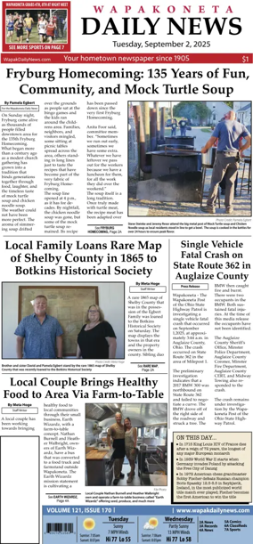 Cover of Wapakoneta Daily News