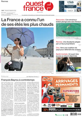Cover of Ouest France (Rennes)
