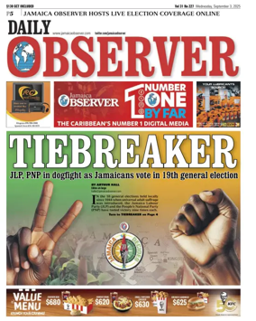 Cover of Daily Observer (Jamaica)