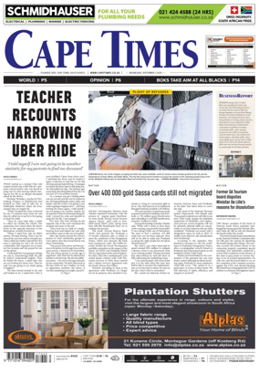 Cover of Cape Times