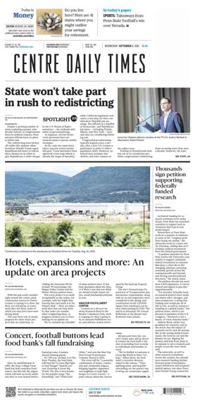 Cover of Centre Daily Times