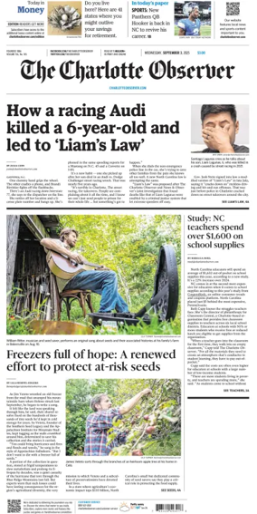 Cover of The Charlotte Observer