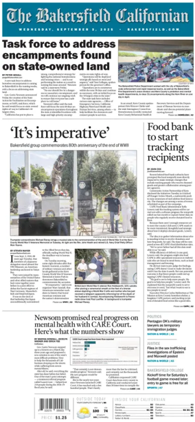Cover of The Bakersfield Californian