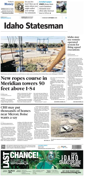 Cover of The Idaho Statesman