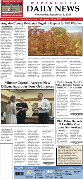 Cover of Wapakoneta Daily News