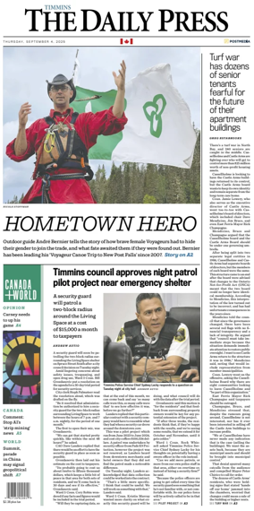Cover of The Daily Press (Timmins)