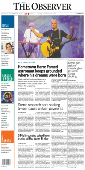 Cover of The Observer (Sarnia)