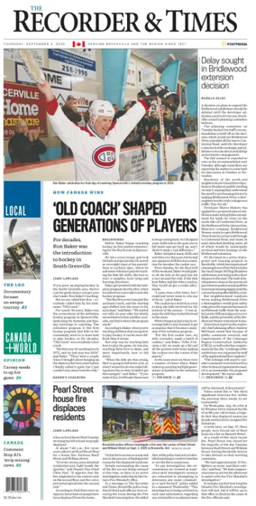 Cover of The Recorder & Times (Brockville)