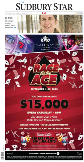 Cover of The Sudbury Star