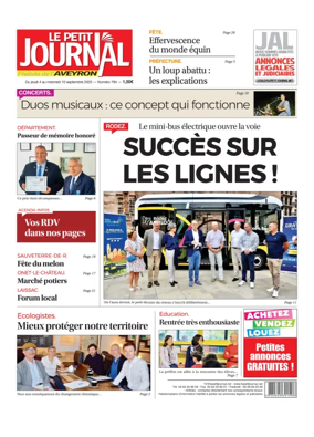 Cover of Le Petit Journal - L'hebdo local de l'Aveyron