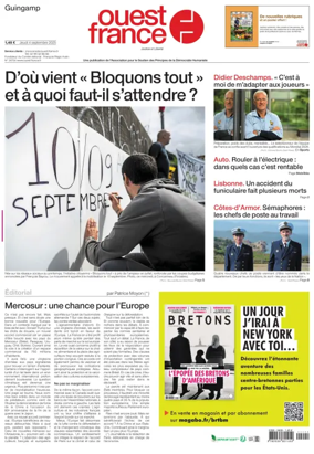 Cover of Ouest France (Guingamp)