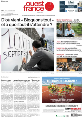 Cover of Ouest France (Rennes)