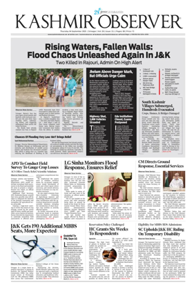 Cover of Kashmir Observer