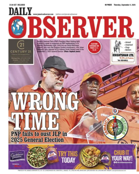 Cover of Daily Observer (Jamaica)