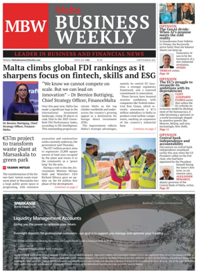 Cover of The Malta Business Weekly