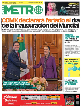 Cover of Publimetro Quintana Roo
