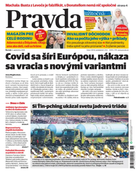 Cover of Pravda of Slovakia