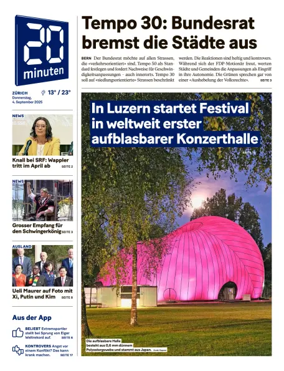 Cover of 20 Minuten - Zurich