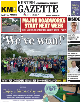 Cover of Kentish Gazette Canterbury & District