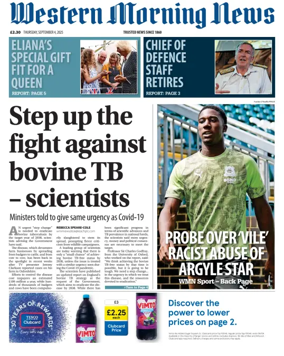 Cover of Western Morning News