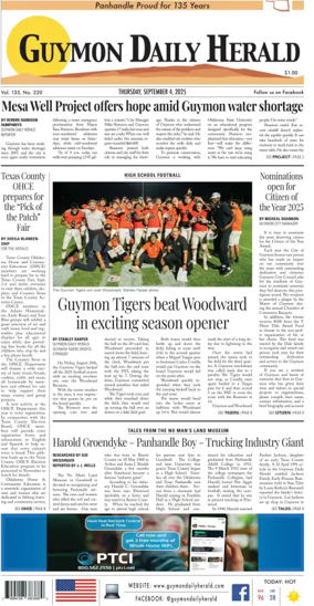 Cover of Guymon Daily Herald