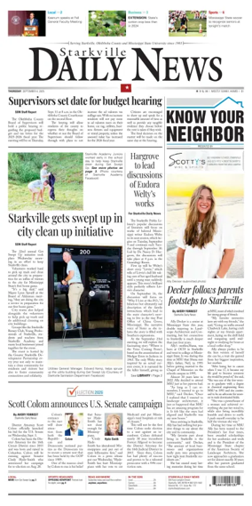 Cover of Starkville Daily News