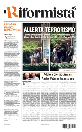 Cover of Il Riformista (Italy)